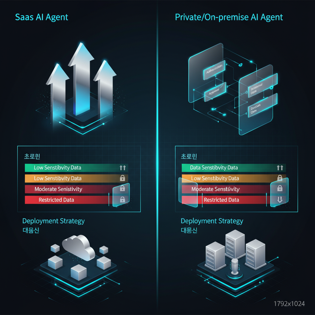 SaaS vs 프라이빗 에이전트 선택 기준 비교표