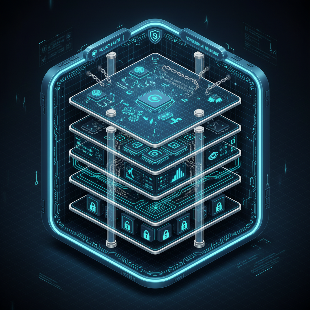 Agentic 아키텍처 4개 레이어 구조 다이어그램