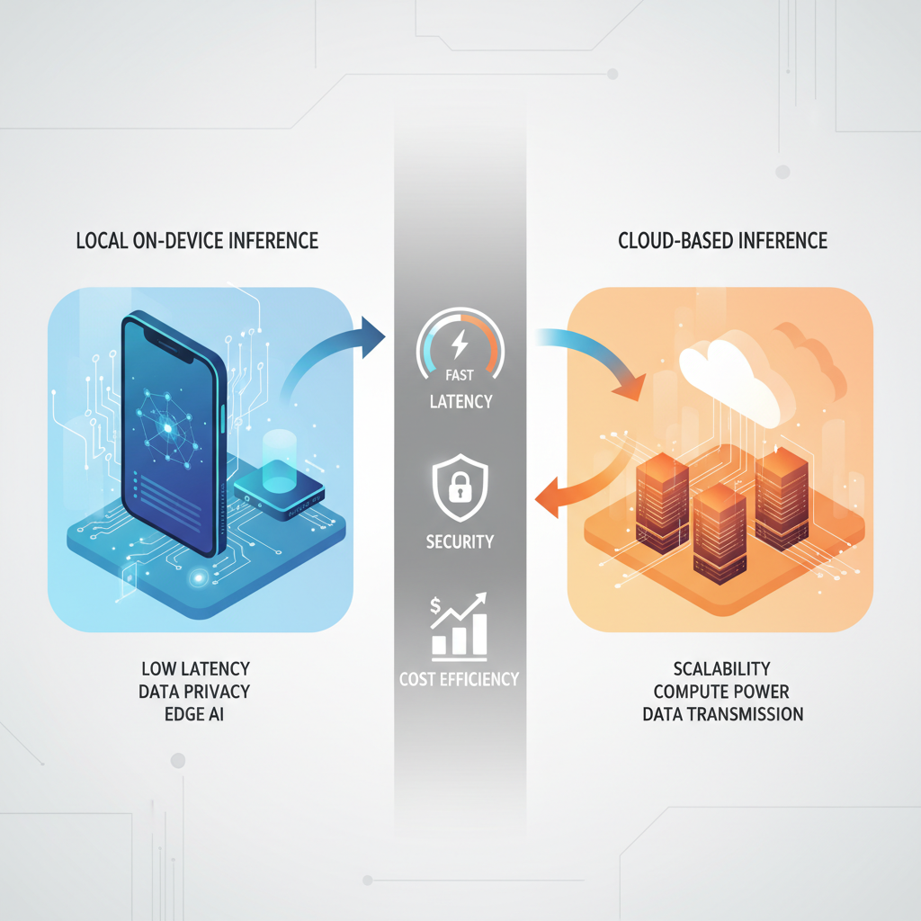 온디바이스·로컬 추론 vs 클라우드 호출 비교 이미지