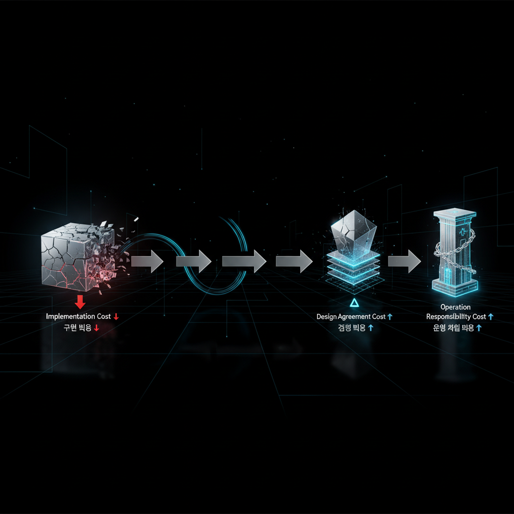 협업 비용 재배치 다이어그램