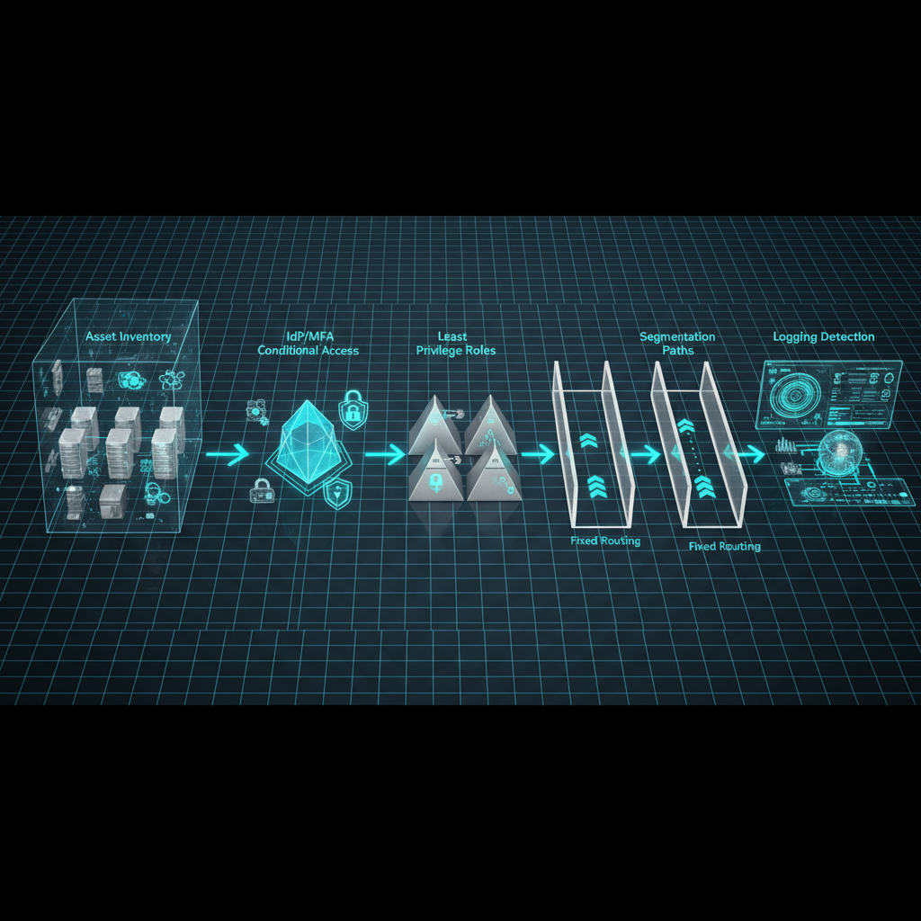 제로 트러스트 적용 5단계 순서 인포그래픽