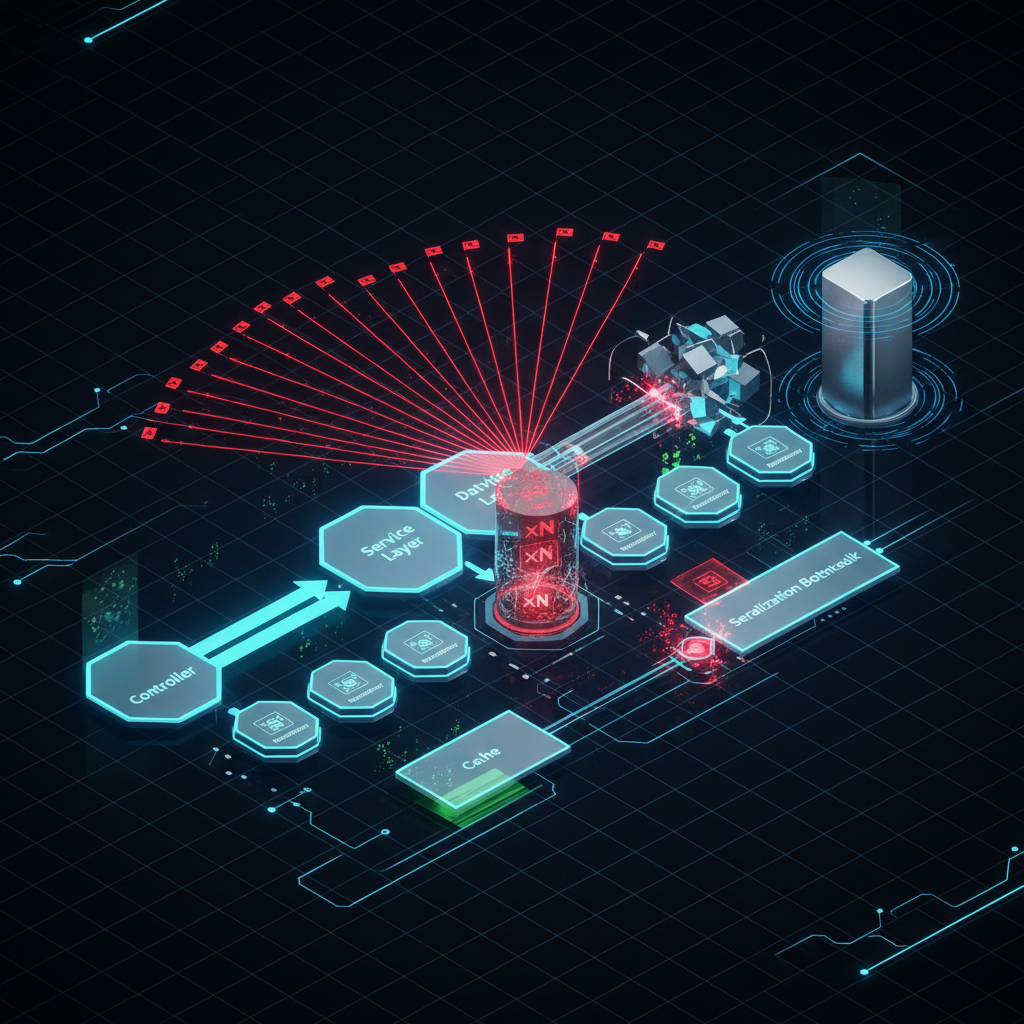 백엔드 요청 병목 분석 이미지