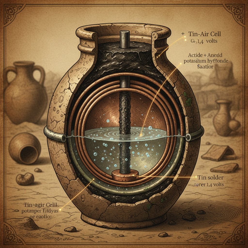 바그다드 전지 구조 설명 이미지