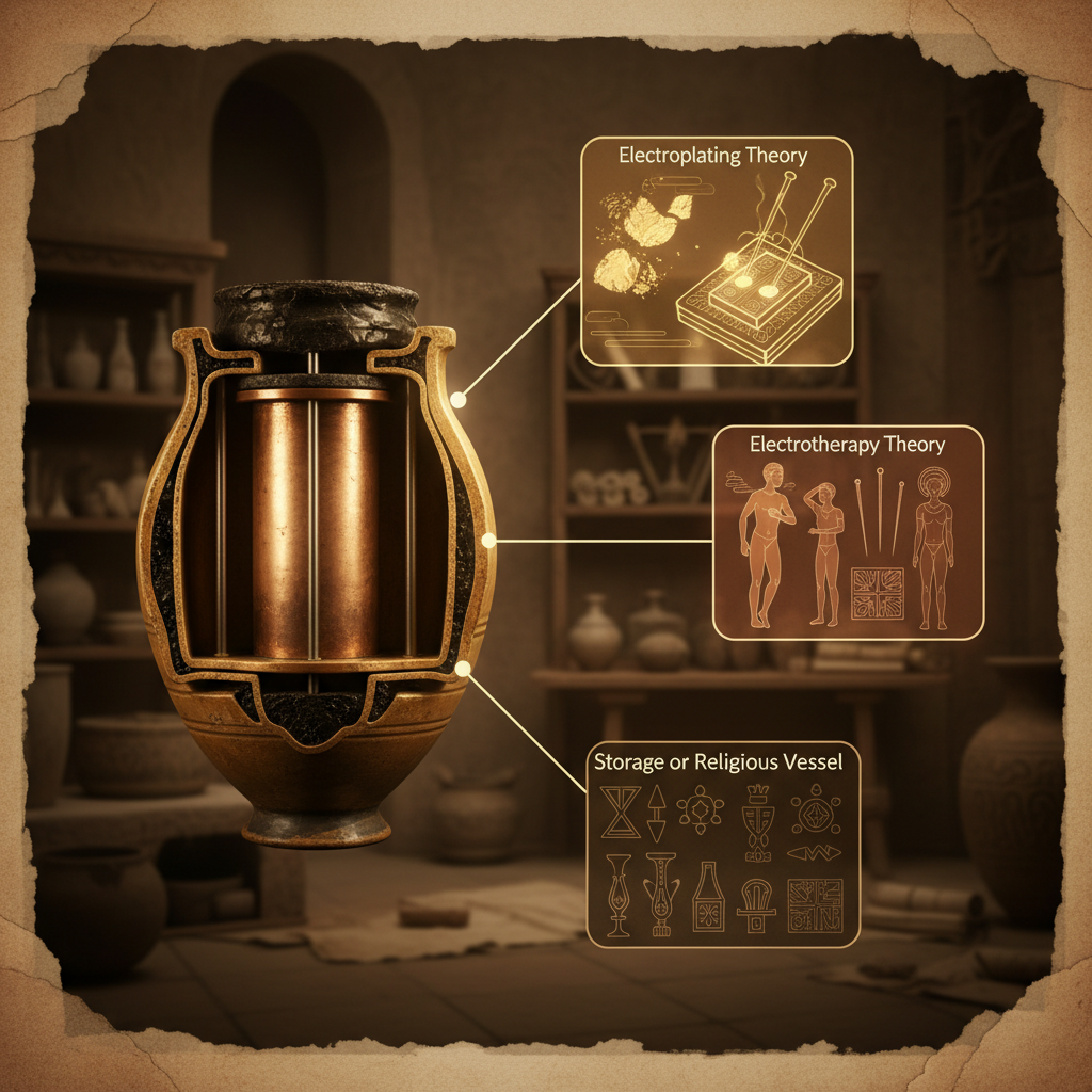 바그다드 전지 사용 목적 가설 비교 이미지