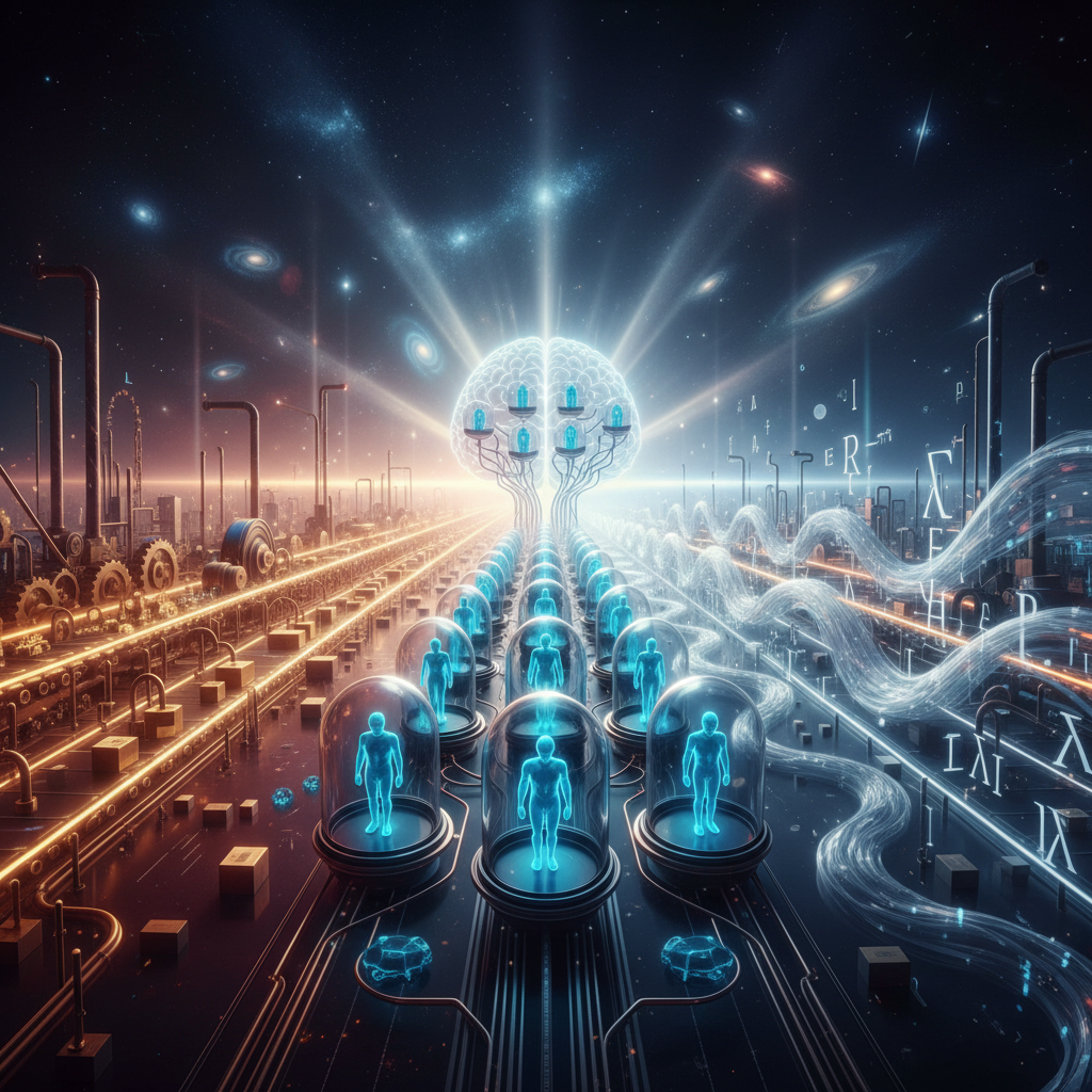 대표 이미지: 프로그래밍 패러다임이 개발자 사유 구조를 규정하는 전체 주제 상징