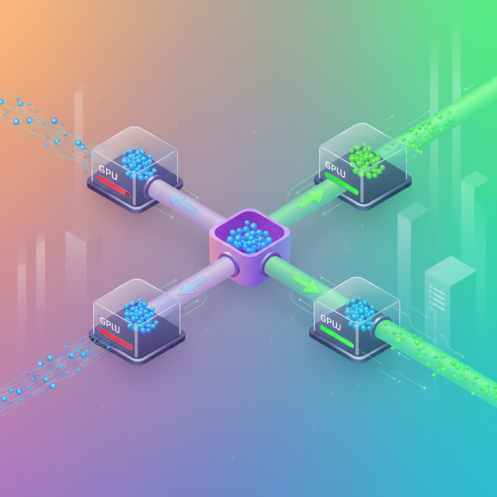 배치 추론과 GPU 활용률 향상을 보여주는 처리 파이프라인 다이어그램