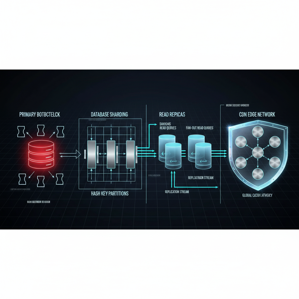 병목 분석 이미지: 데이터베이스 샤딩과 읽기 복제본 배치 전략