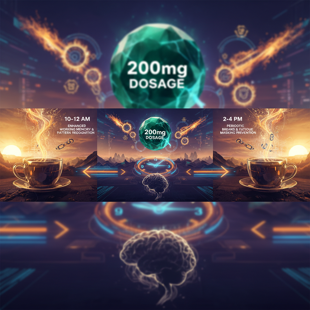 카페인 전략적 사용 인포그래픽: 최적 타이밍과 용량 가이드