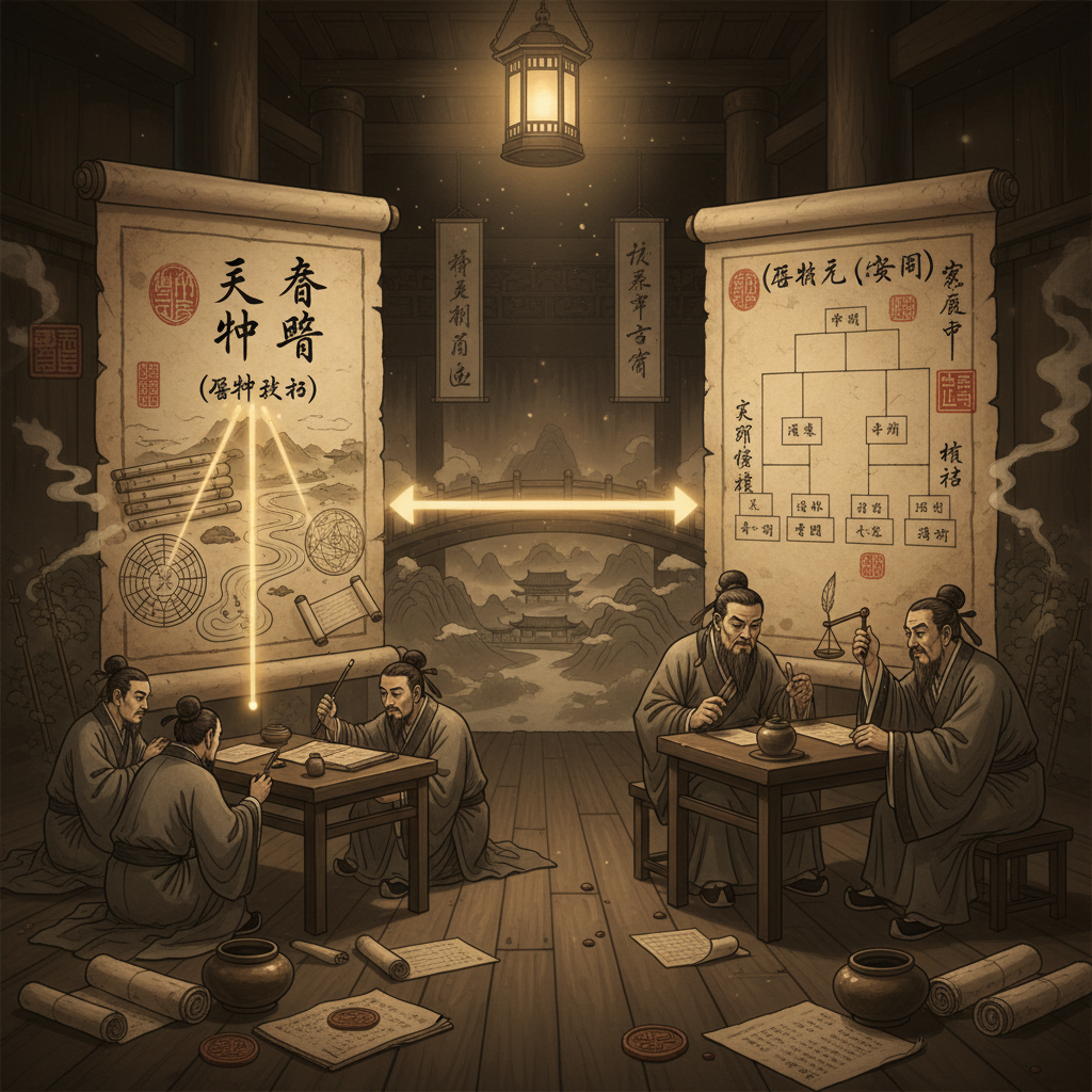 경전 해석과 문체 평가 체계 시각화