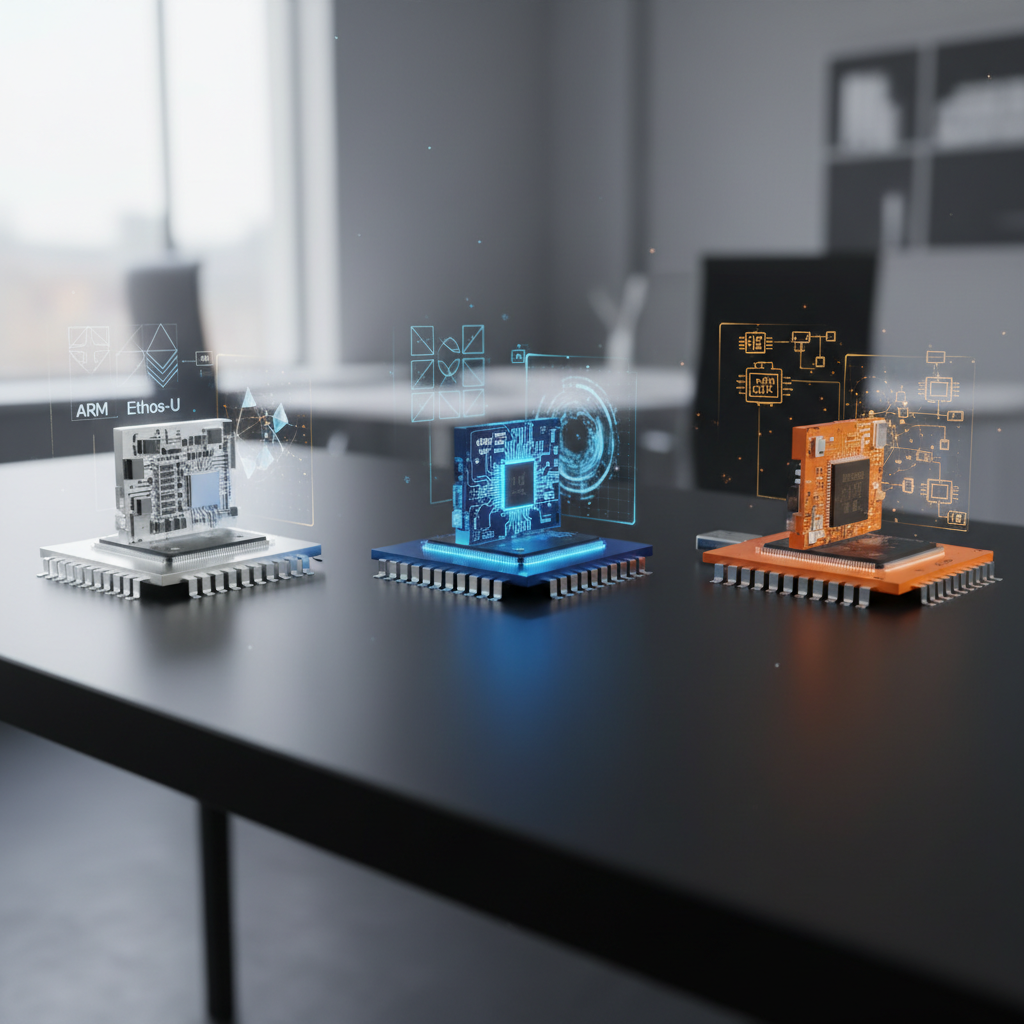 전용 하드웨어 이미지: NPU, TPU, Edge TPU 등의 AI 가속기 구조