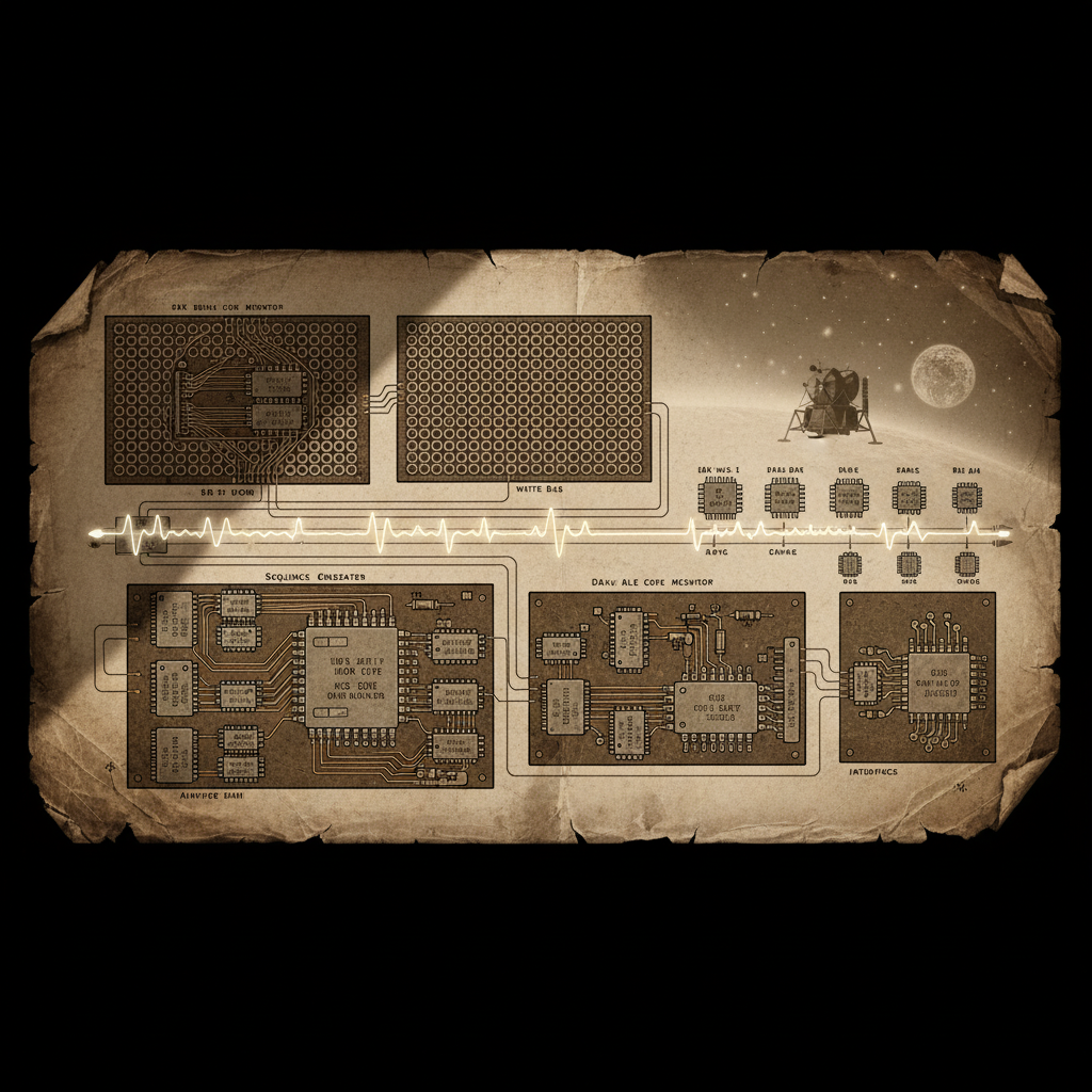 아폴로 유도 컴퓨터와 집적회로 기술 발전 다이어그램