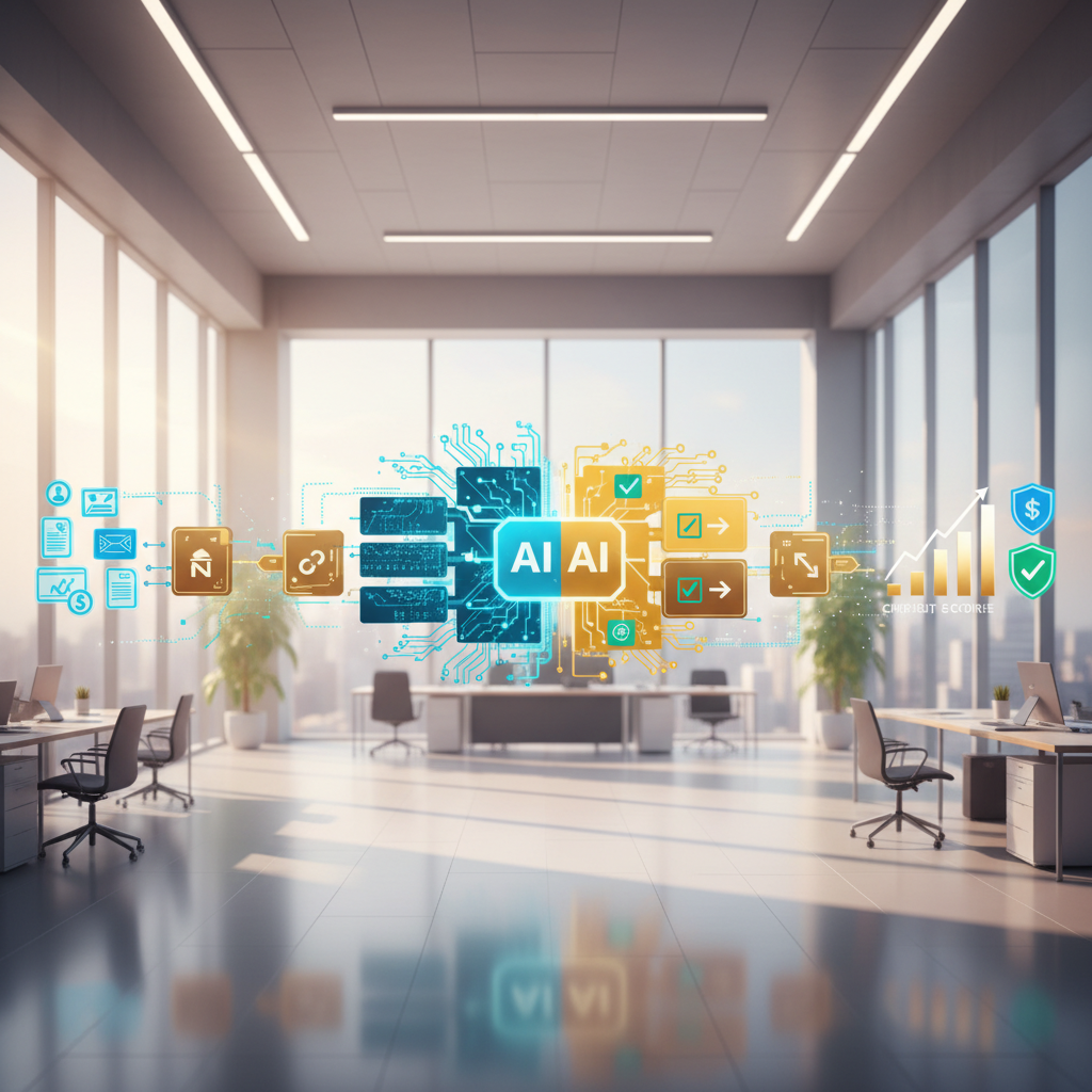 모듈화와 하이브리드 AI 모델 아키텍처 일러스트