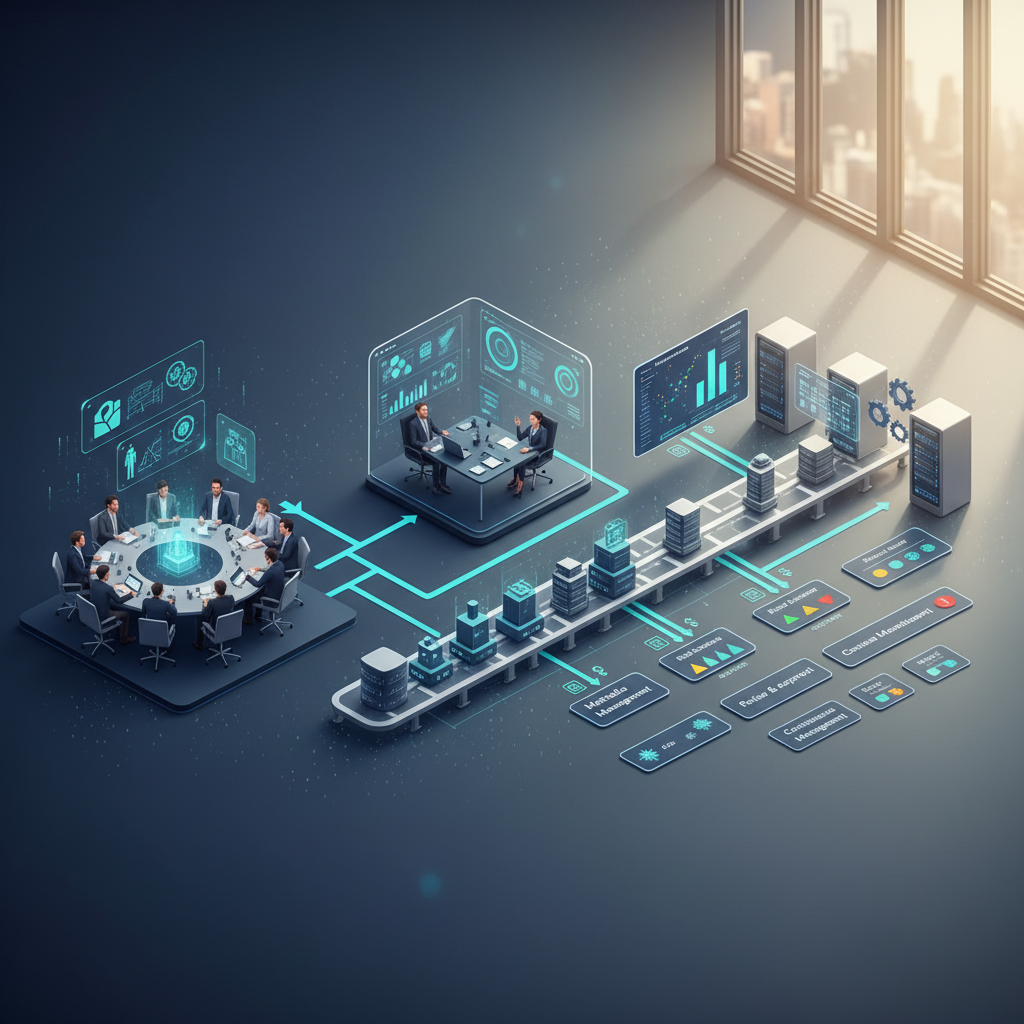 AI 거버넌스 조직 구조와 프로세스 흐름도