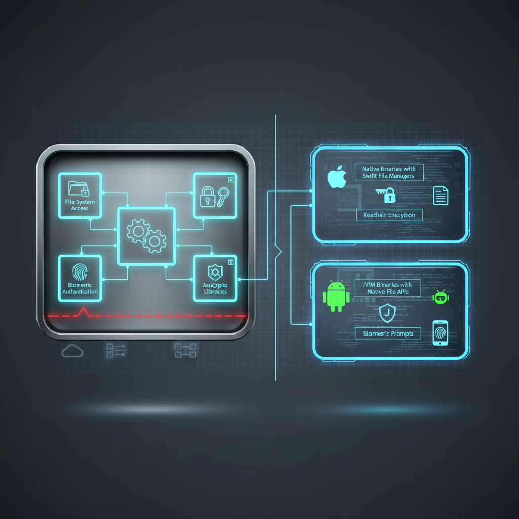 expect/actual 메커니즘과 플랫폼 추상화 한계 다이어그램