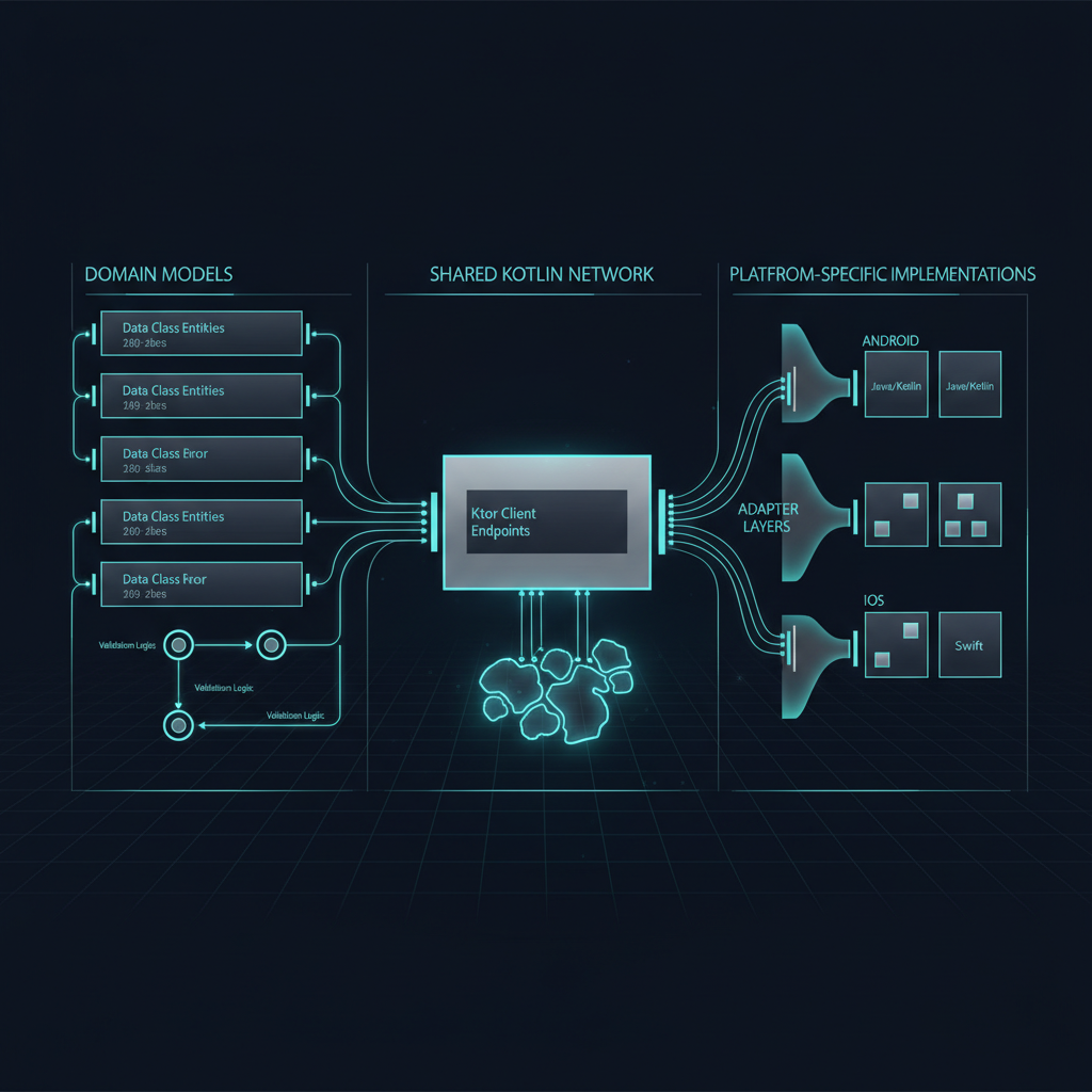 도메인 모델과 네트워크 레이어 공유 성공 사례 다이어그램