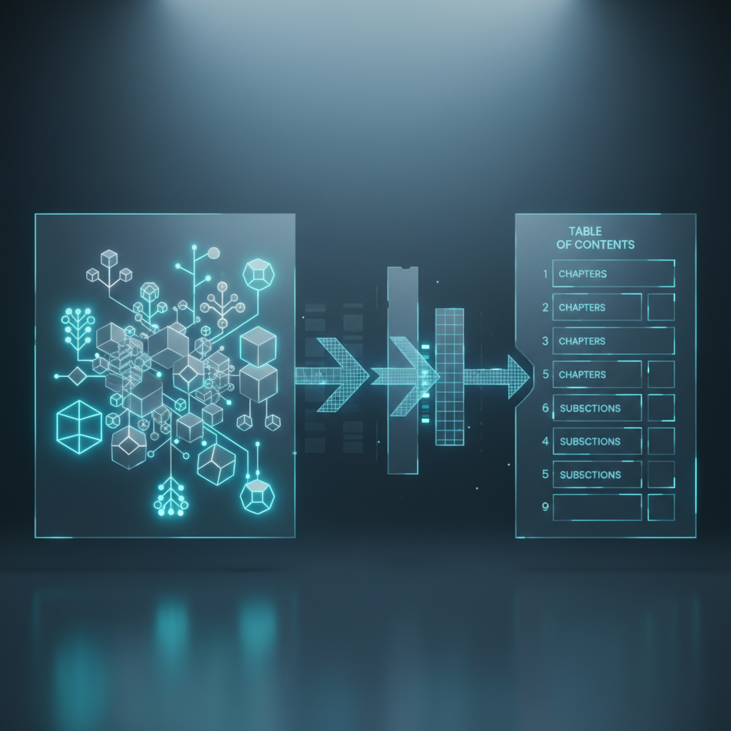 주제 구조에서 목차 변환 과정