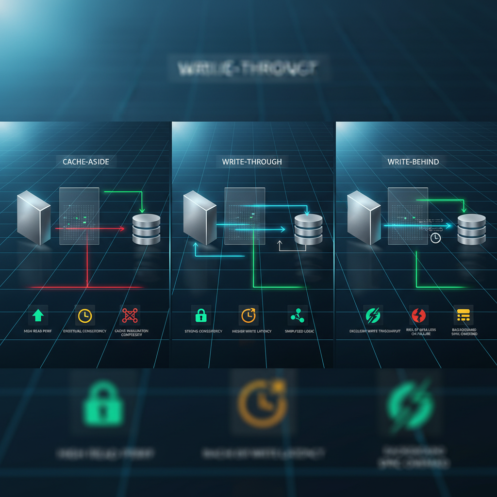 캐싱 패턴 비교 다이어그램
